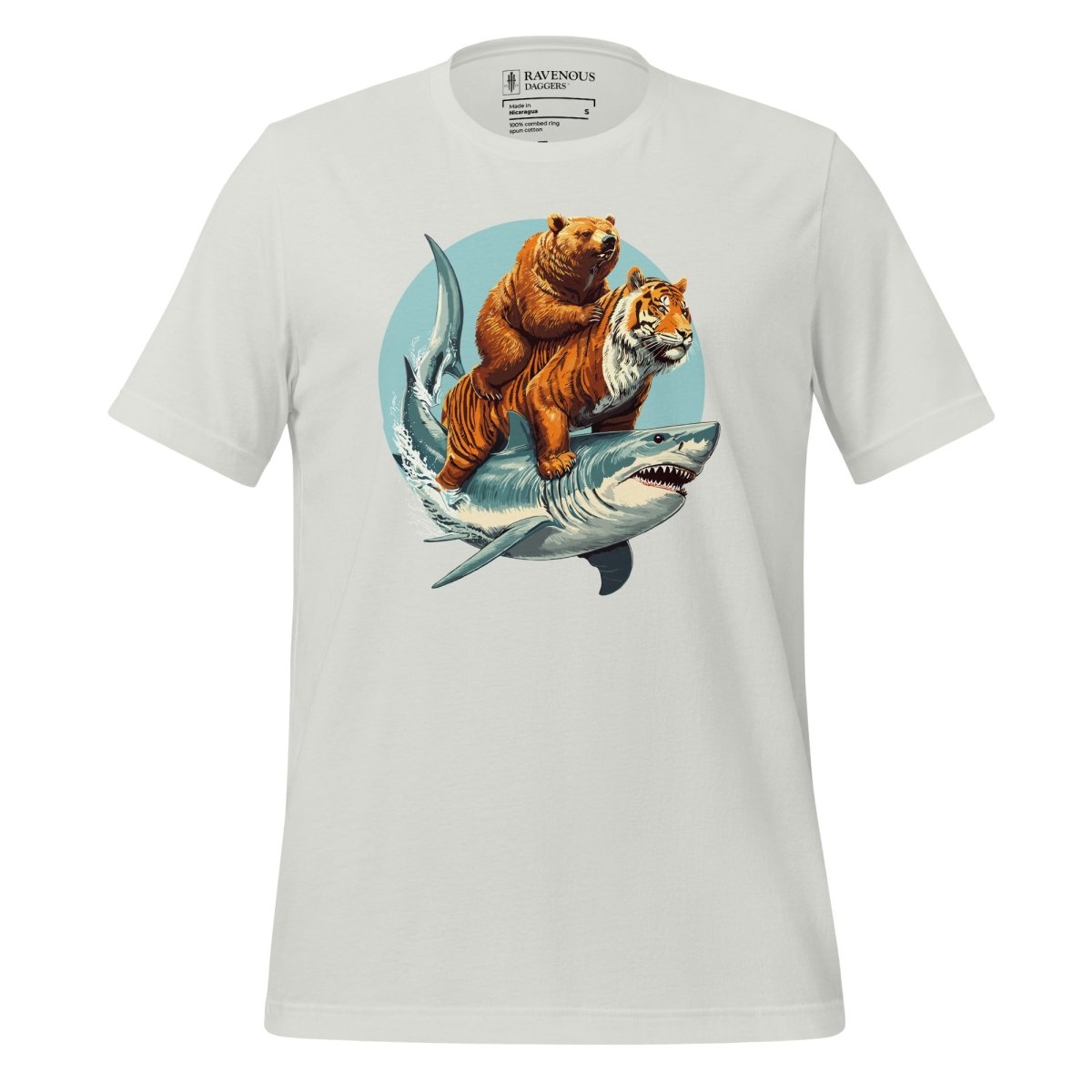 Bear Riding Tiger Riding Shark - Premium T-Shirt