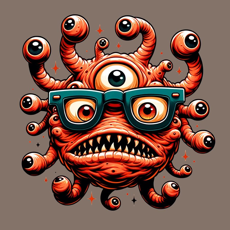 Fantasy Gaming Near-Sighted Monster - Premium T-Shirt