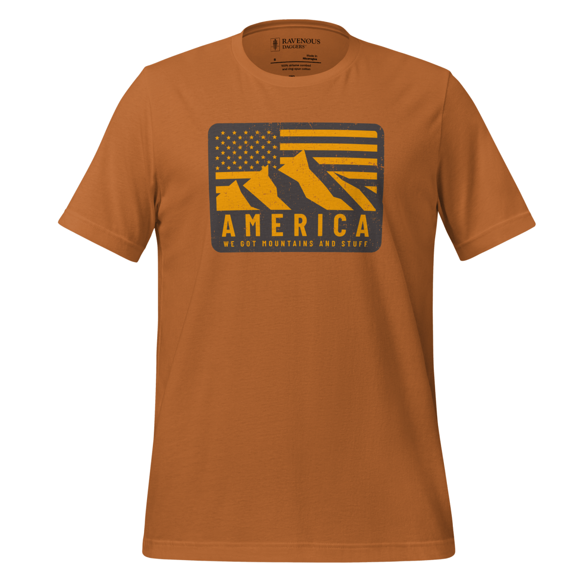 America. We Got Mountains and Stuff - Premium T-Shirt