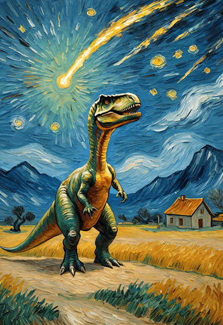 Dino Van Gogh - Premium T-Shirt